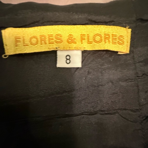 Flores & Flores Black 100% Silk Knee Length Pencil Skirt Size 8/Medium MSRP $225 - Picture 4 of 8